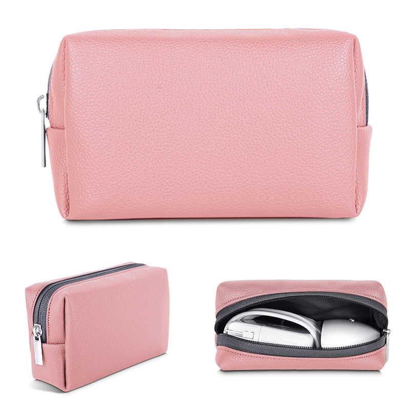 Electronic Organizer Mouse Power Bank Cable Storage Bag Waterproof Leather USB Flash Drive Storage Pouch Electronic Organizer Mouse Power Bank Cable Storage Bag Waterproof Leather USB Flash Drive Storage Pouch